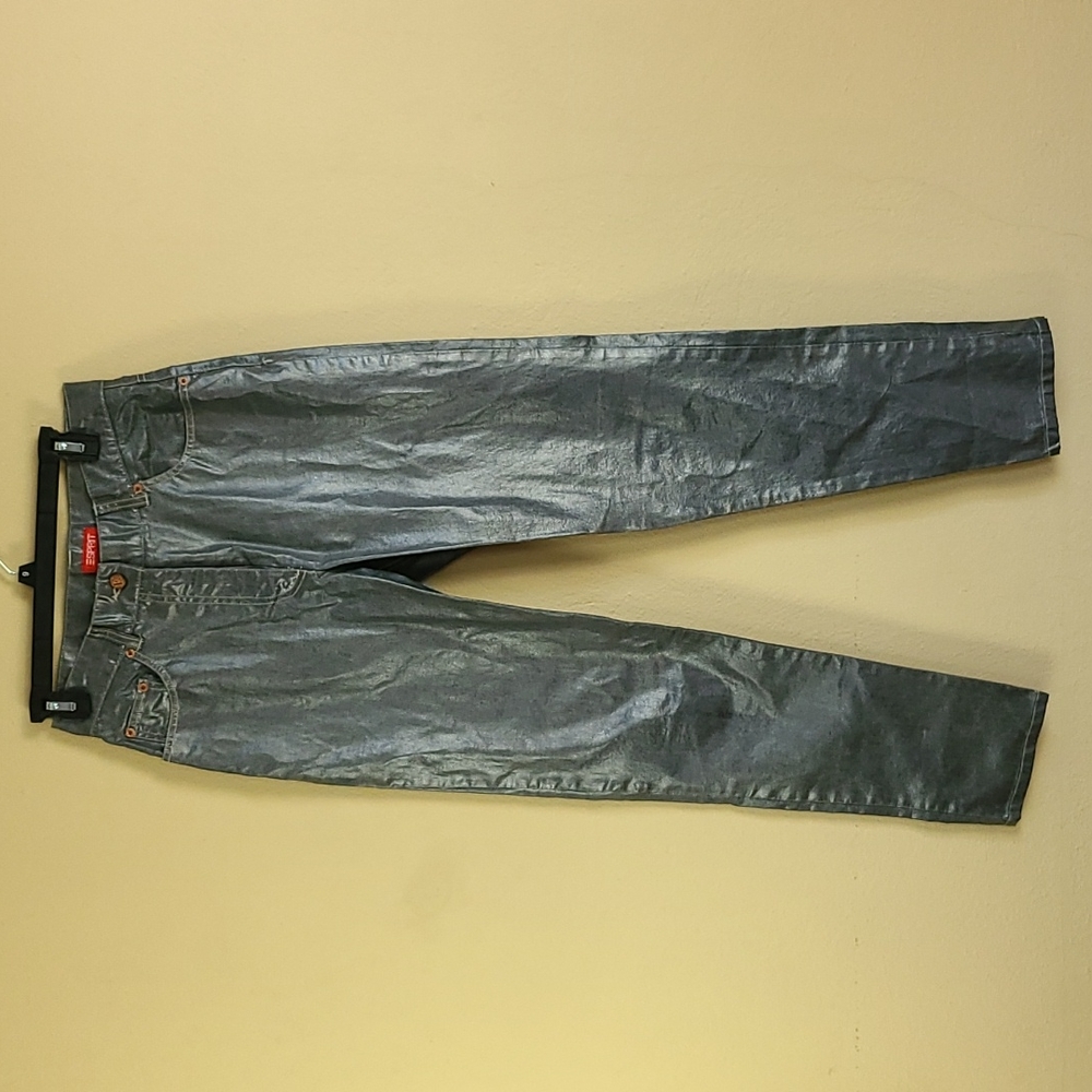9 Esprit painted denim silver pants